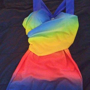 Rainbow Bathing Suit dress/top